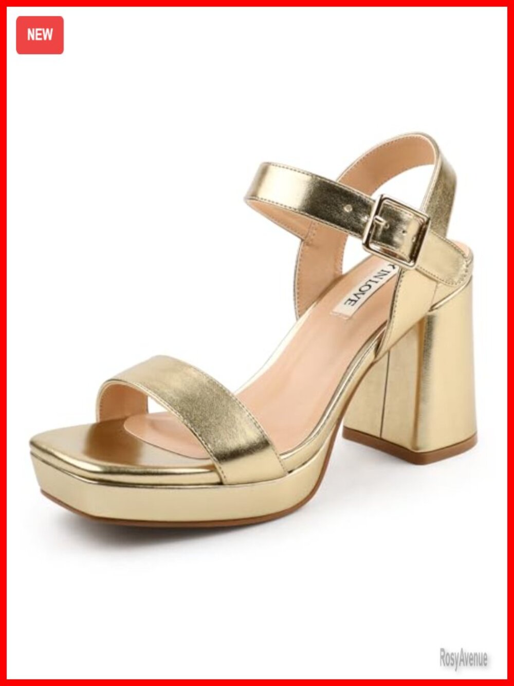Platform Chunky Block Heel Sandals Adjustable Ankle Strap Dress Shoes